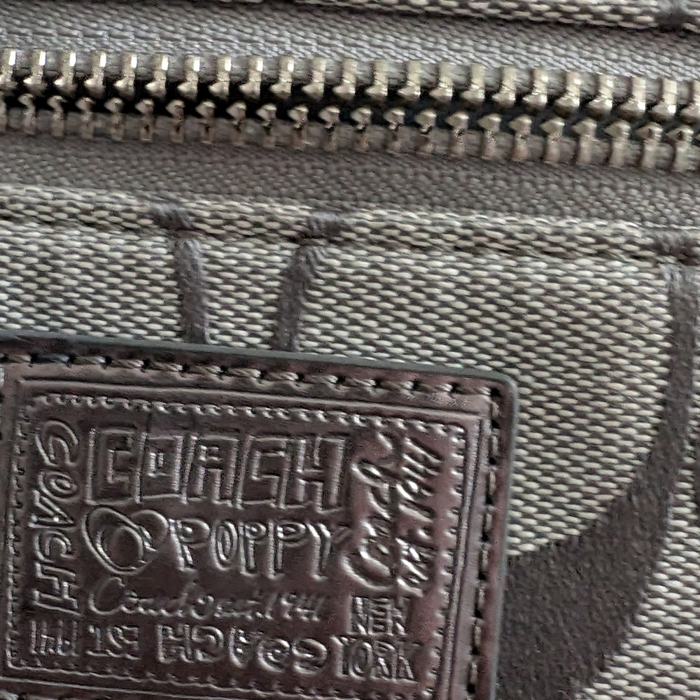 Large Coach Gre/Blue handbag